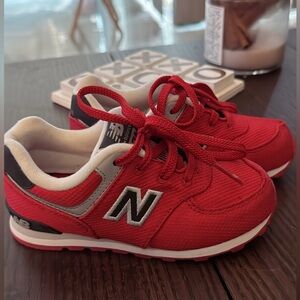 New Balance 574 Big Kids Running Shoes Sneakers Red/Black Size 9 Unisex